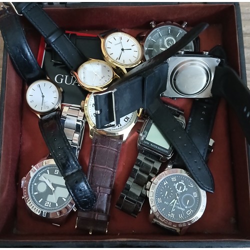 659 - A box of assorted dress watches.