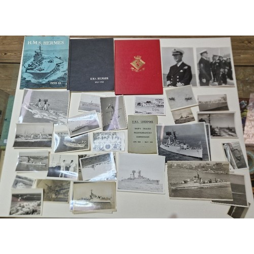 62A - A collection of Royal Navy and Royal Family ephemera comprising photographs depicting Princess Eliza... 