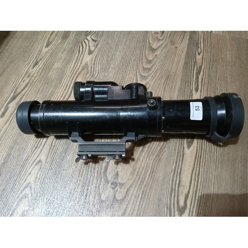 53 - A Starlight AN/PVSI type rifle night scope, length 43cm.