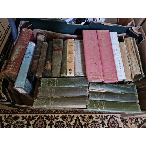 133 - A large collection of books, including furniture reference, country houses, royalty etc. 17 boxes, t... 