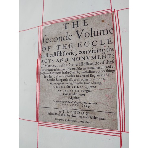 157 - John Fox, ...Acts and Monuments... Foxe's Martyrs Vol II, London 1583, as found.