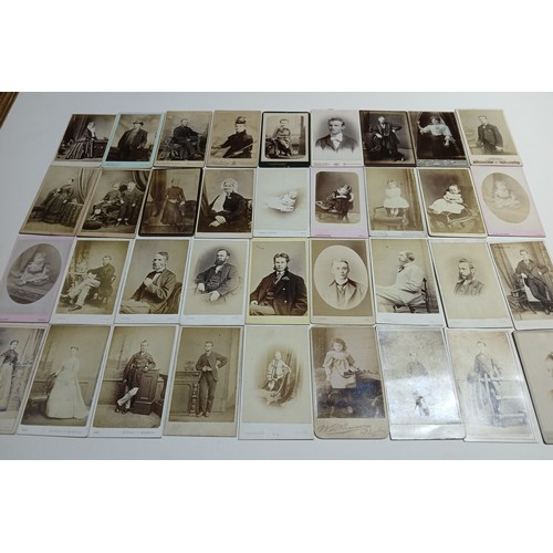 164 - A collection of over 300 CDV cabinet cards, 6.5cm x 10.5cm, many named with photographer details ver... 