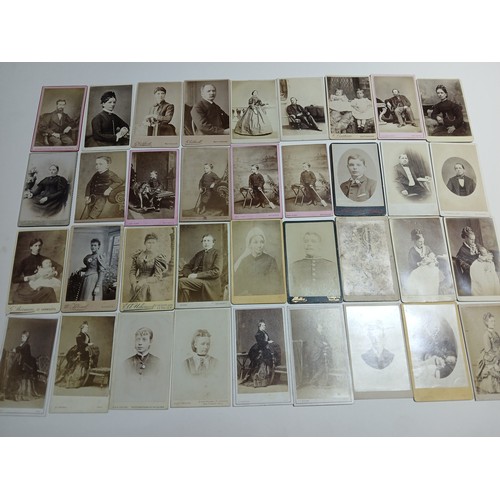 164 - A collection of over 300 CDV cabinet cards, 6.5cm x 10.5cm, many named with photographer details ver... 