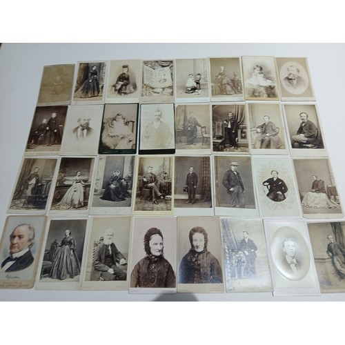 164 - A collection of over 300 CDV cabinet cards, 6.5cm x 10.5cm, many named with photographer details ver... 