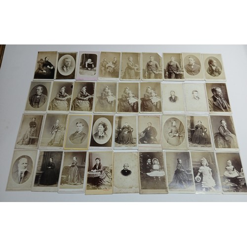 164 - A collection of over 300 CDV cabinet cards, 6.5cm x 10.5cm, many named with photographer details ver... 