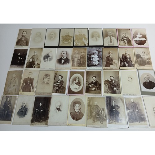 164 - A collection of over 300 CDV cabinet cards, 6.5cm x 10.5cm, many named with photographer details ver... 