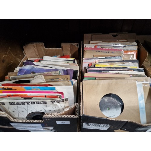 51 - Two boxes of vinyl 7