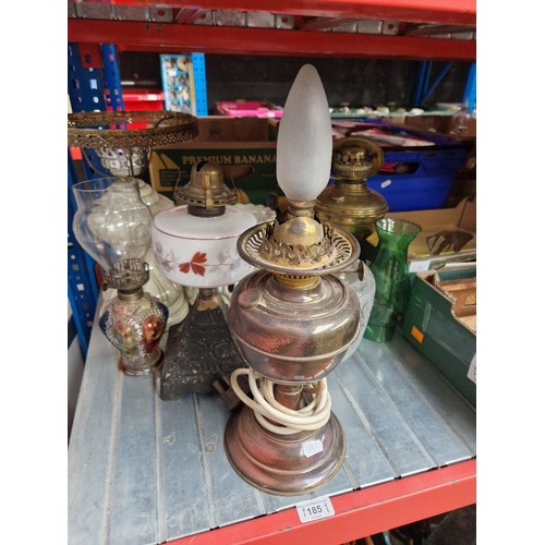 185 - 5 paraffin lamps