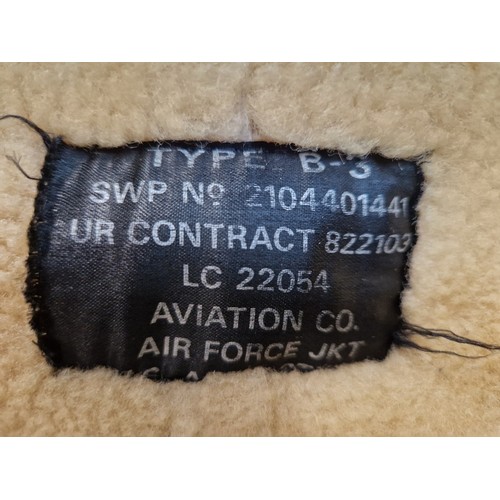 174 - An American US Air Force sheepskin flying jacket, type B-3.