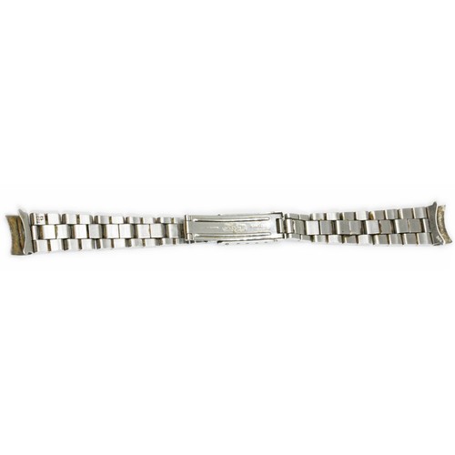 141 - ROLEX, a ladies stainless steel bracelet watch strap, numbered 366 and 7834 13, adjustable, length 1... 