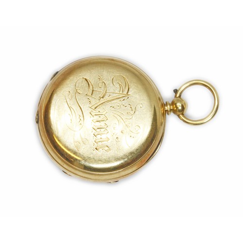 142 - A Victorian ladies 18ct gold pocket watch, movement signed Lewis, Brighton, case hallmarked, sponsor... 