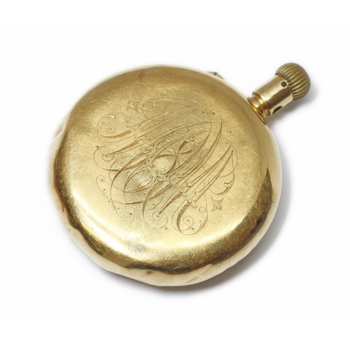 149 - An antique open faced pocket watch, case diameter 50mm, indistinctly marked, gross weight 95.2g.