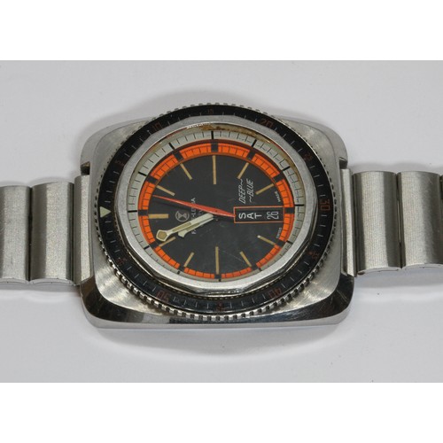 155 - FAVRE-LEUBRA, a Deep Blue automatic stainless steel wristwatch, circa 1970s, case width 43mm, ref. 5... 