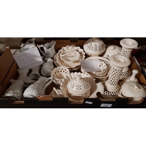 728 - Box with Royal Creamware and Portmerion British Heritage Collection porcelain