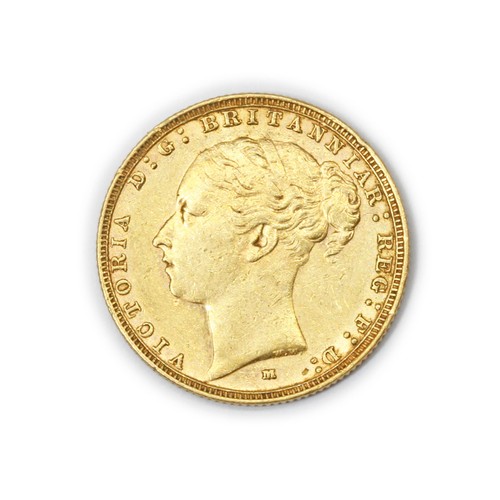 408 - Victorian Young Head Melbourne Mint sovereign 1884.