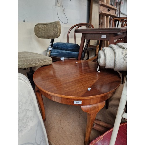 978 - A mixed lot of furniture comprising Edwardian card table with cards and games, bentwood rocking chai... 