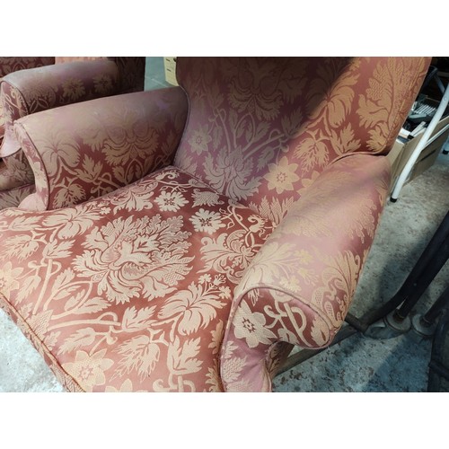 1003 - An early 20th century two seater settee and two matching armchairs.