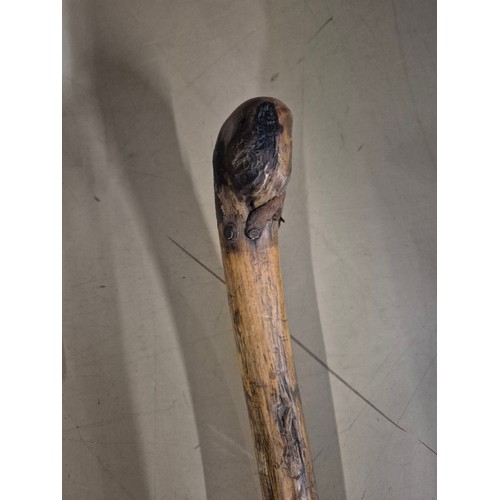 294 - A bundle of 11 walking sticks, various different woods, etc.