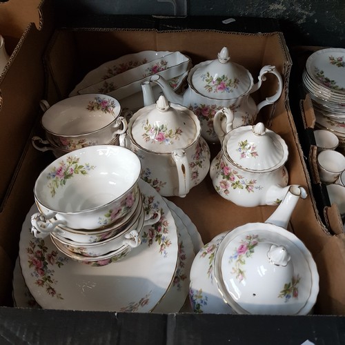 733 - Royal Albert 'Moss Rose' tea and dinner wares, 265 pieces (approx).