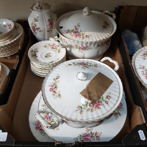 733 - Royal Albert 'Moss Rose' tea and dinner wares, 265 pieces (approx).