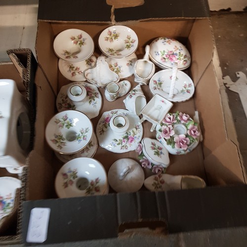 733 - Royal Albert 'Moss Rose' tea and dinner wares, 265 pieces (approx).