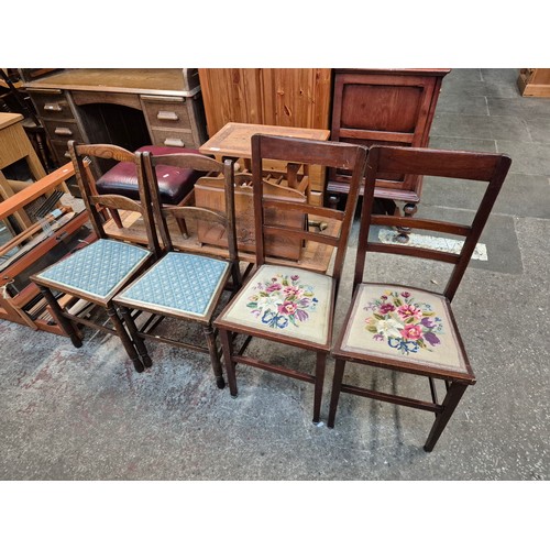 1013 - Four early 20th century chairs (2 pairs).