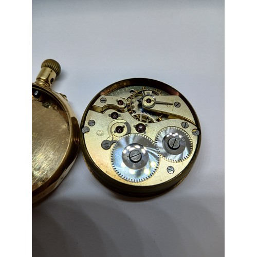 149 - A Swiss 18ct gold open faced pocket watch, movement marked S&Co, case marked F&B, case diameter 50mm... 