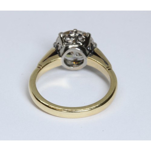 4A - A DIAMOND SOLITAIRE RING, the round cut stone weighing approximately 2.24cts, white metal fretwork s... 