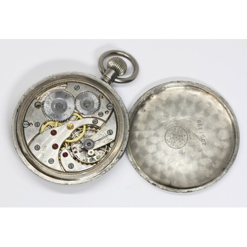 463 - CORTEBERT EXTRA, a WWII military pocket watch, case back marked with broad arrow and G.S.T.P. over K... 