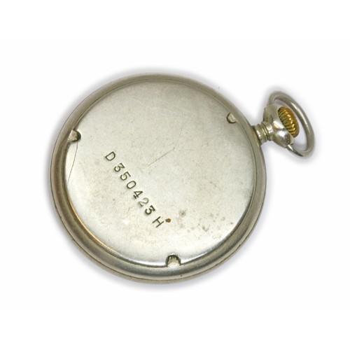 465 - SILVANA, a German WWII pocket watch, black dial, case back marked D350423H, case diameter 50mm.