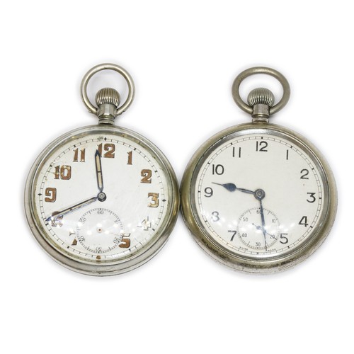 467 - Two military pocket watches.