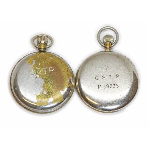 469 - Two military pocket watches.