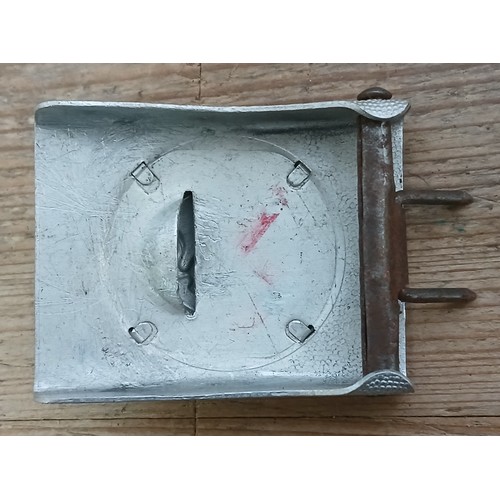 60 - A German Third Reich Braunschweig Feuerschutzpolizei cast aluminium belt buckle.