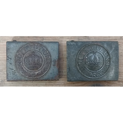 73 - Two Imperial German WWI belt buckles.