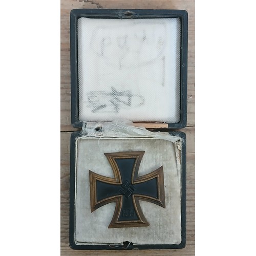 84 - A German Third Reich First Class Iron Cross, marked 595, with associated box.