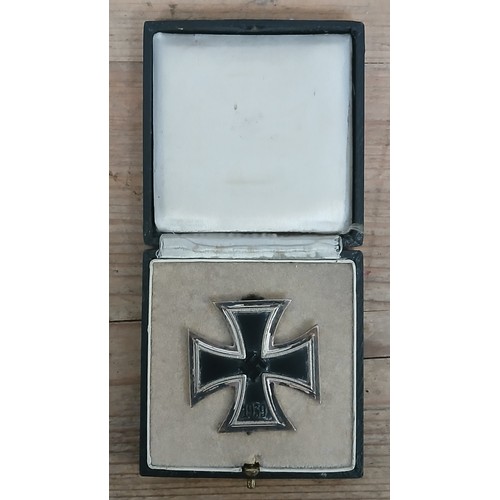 86 - A German Third Reich WWII First Class Iron Cross with associated box.