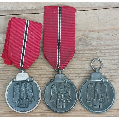 90 - Three German Third Reich WWII Eastern Front medals.