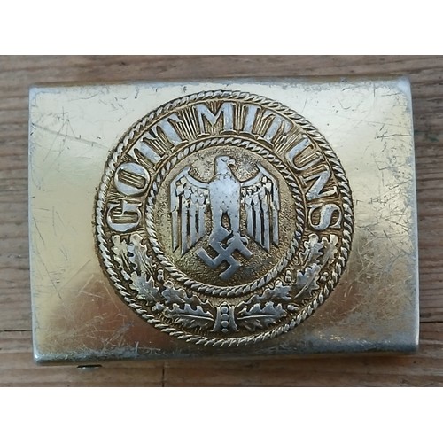 56 - A German Third Recih Kriegsmarine aluminium belt buckle by Richard Sieper and Sohne.