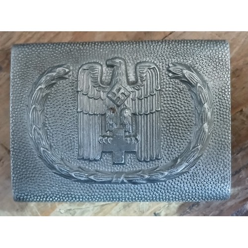 57 - A German Third Reich Red Cross belt buckle by Overhoff & Cie of Ludenscheid, cast aluminium circa 19... 