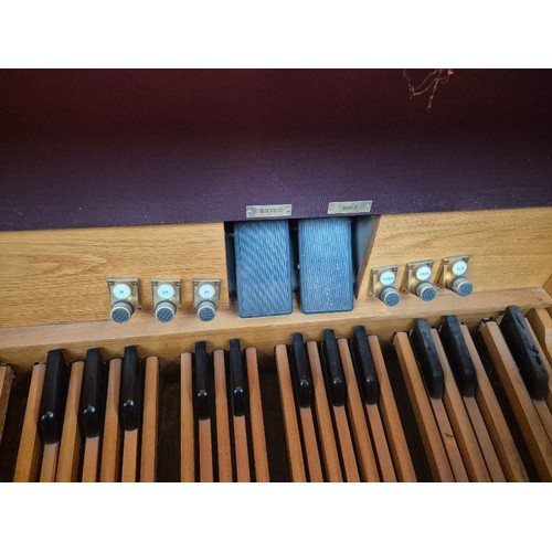 2 - A Viscount Domus 1232 oak cased electric organ.