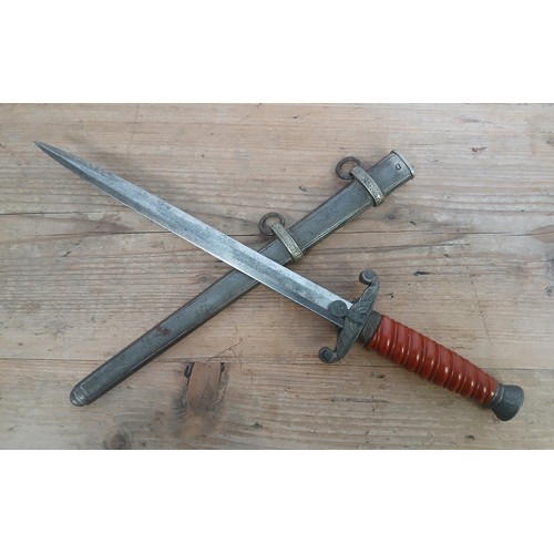 105A - A German Third Reich Army Officer's dress dagger by E&F Horster, double edged blade with maker's sta... 