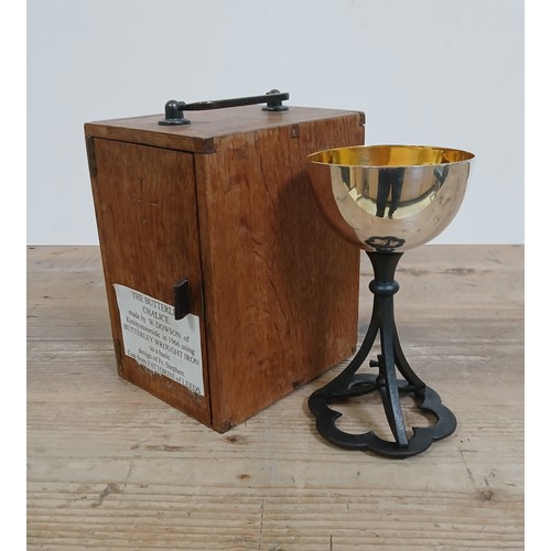 260 - 'The Butterley Chalice', wrought iron chalice made by W. Dowson of Kirkbymoorside in 1966 using Butt... 