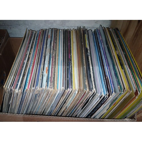 491 - A box of over 100 assorted rock and pop LP's from the 60's and 70's to include Elvis Presley, Roy Or... 