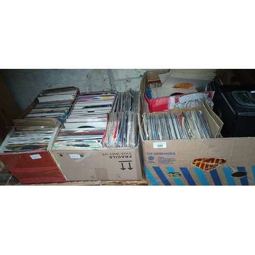 495 - A quantity of 45s, various artists.