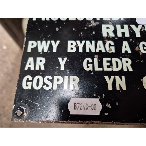 27 - A metal Welsh Rhymney railway sign