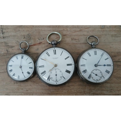 274 - Three hallmarked silver pocket watches.