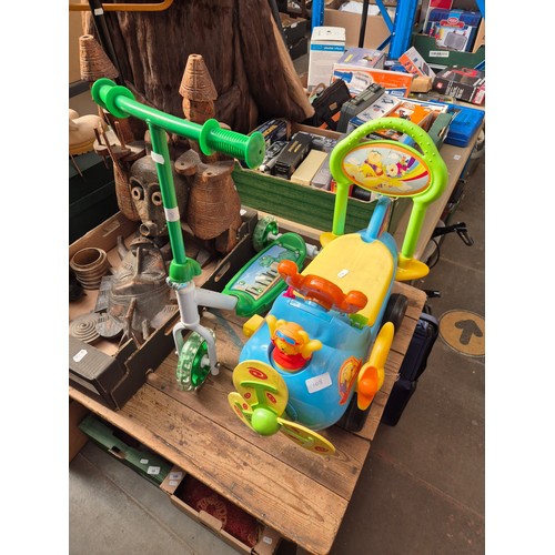 108 - A camping set including tent, auxiliary camping light, sleeping bag, double lilo, 2 camping lamps, c... 