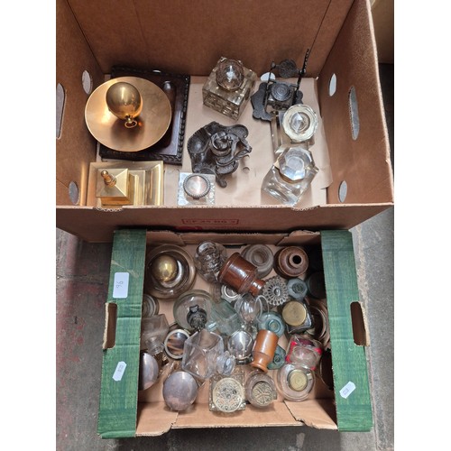96 - 2 boxes of inkwells