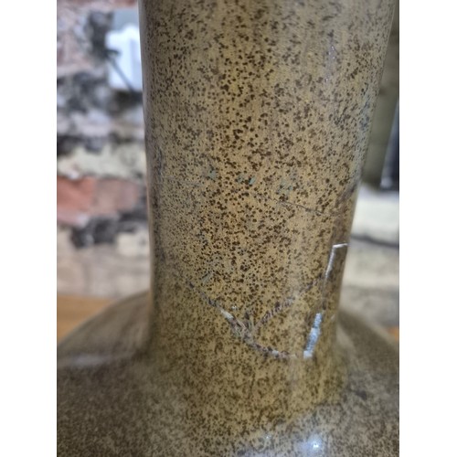 612 - A Chinese porcelain tea dust glaze bottle vase, Qianlong seal mark and of the period, height 43.5cm,... 