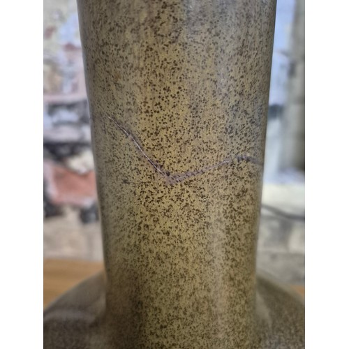 612 - A Chinese porcelain tea dust glaze bottle vase, Qianlong seal mark and of the period, height 43.5cm,... 